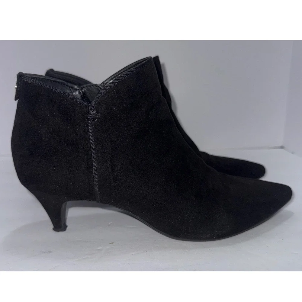 Circus by Sam Edelman Pointy Toe Black Dressy‎ Kitten Heel Ankle Bootie Goth Y2K
